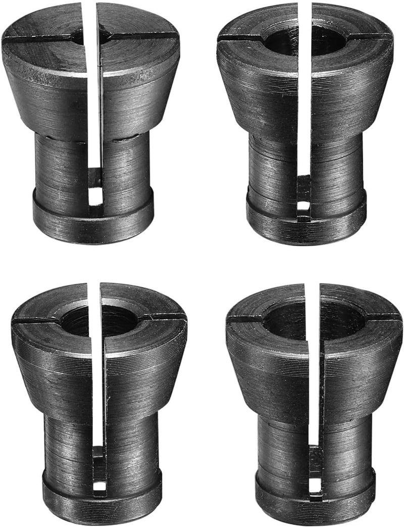 Genmitsu Router Collet Kit - 4pcs Collets, 1/8" to 5/16", For Trim Router, Engraving & CNC Machines - Image 2